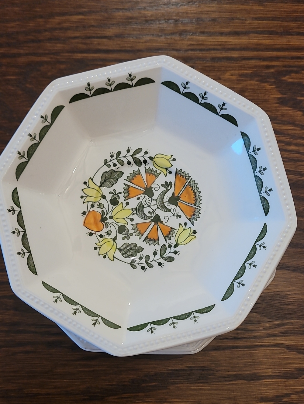 Johnson Brothers Greenfield Ironstone Small Plates Set of 7 Vintage MCM Birds